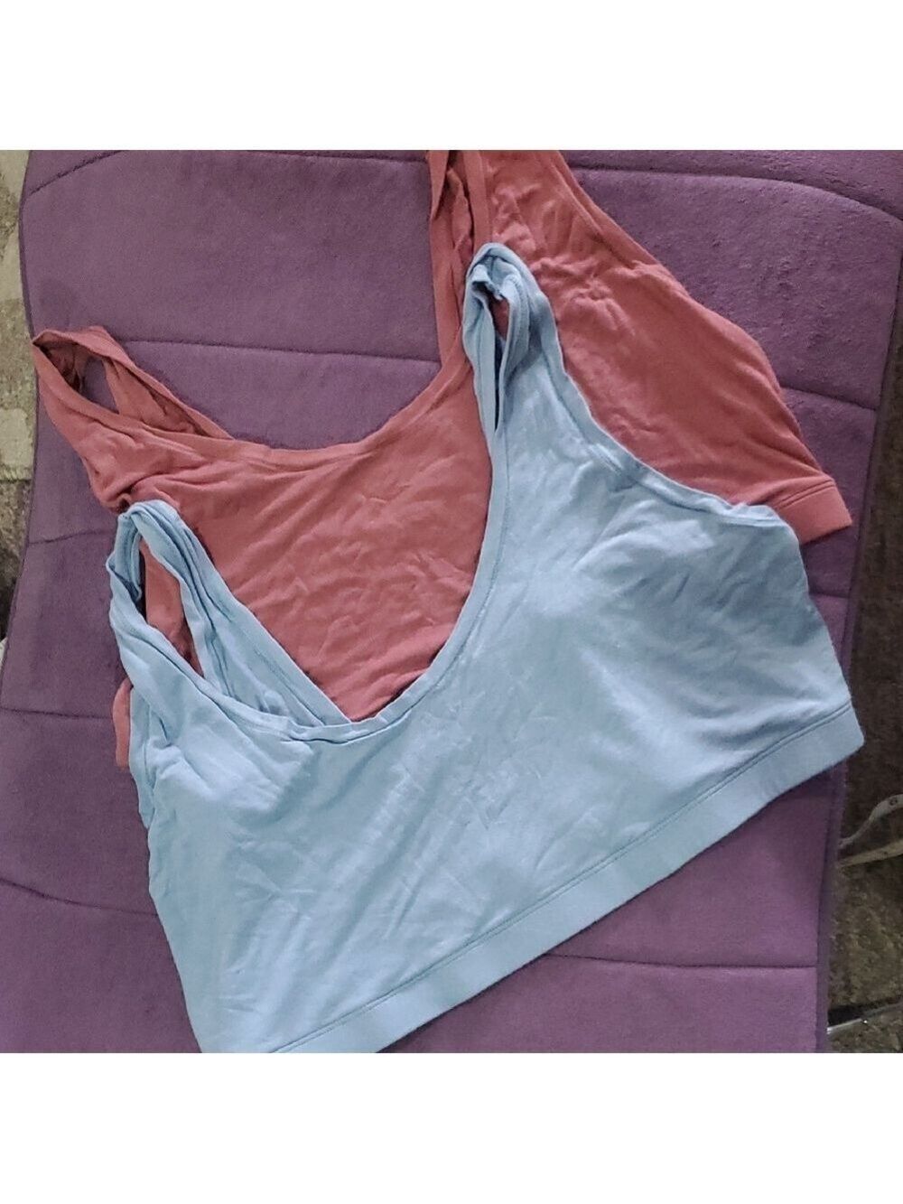 Joe Fresh Dusty Rose And Blue Sleep Bras Size 1X (Pkg Of 2)